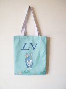 LV 二驢印刷棉布手提袋，